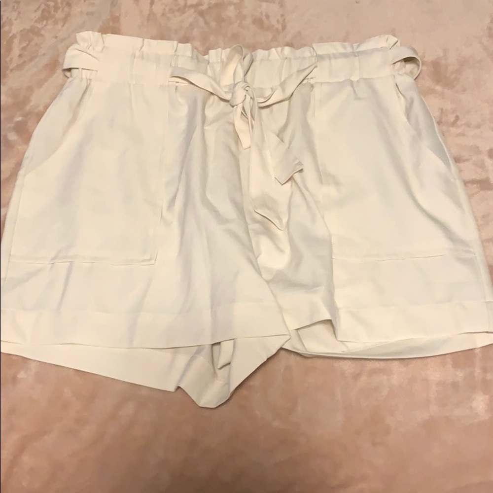 White flowy shorts